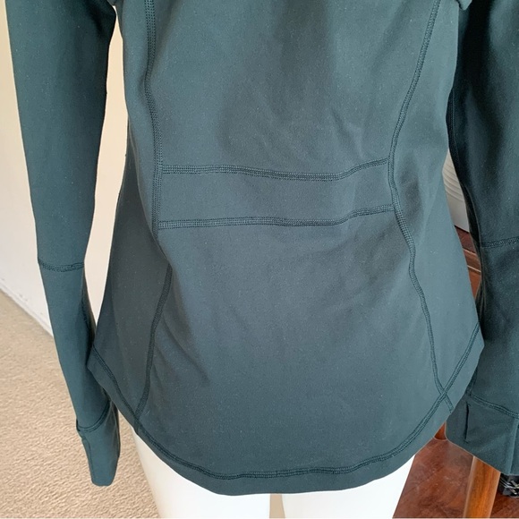 LuLulemon Define Jacket in Forrest Green with Multicolored Collar- Sz-10 - Picture 6 of 10